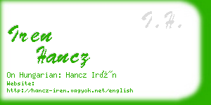 iren hancz business card